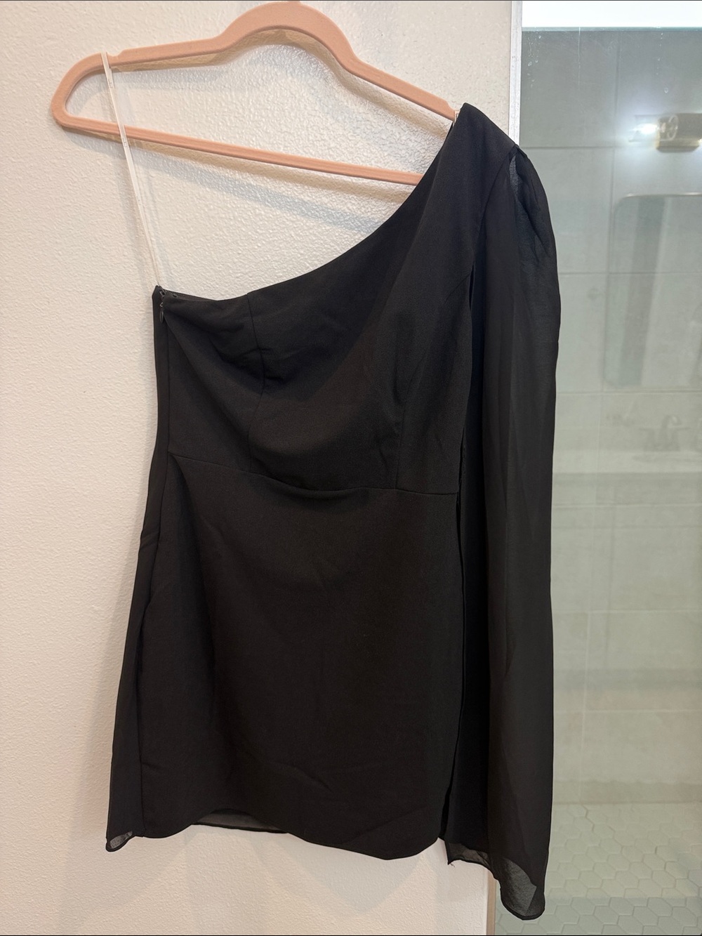 Lulus One-Shoulder Black Cocktail Dress new with tags